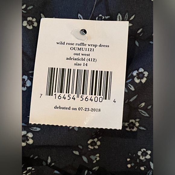 Kate Spade wild rose ruffle wrap dress 14 NWT - Picture 9 of 10